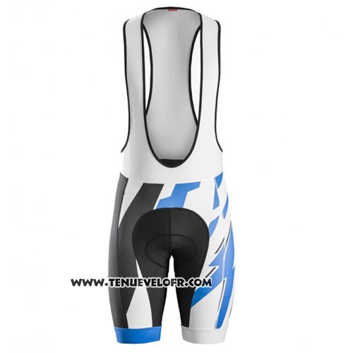 2016 Maillot Ciclismo Trek Bontrager Bleu et Blanc Manches Courtes et Cuissard